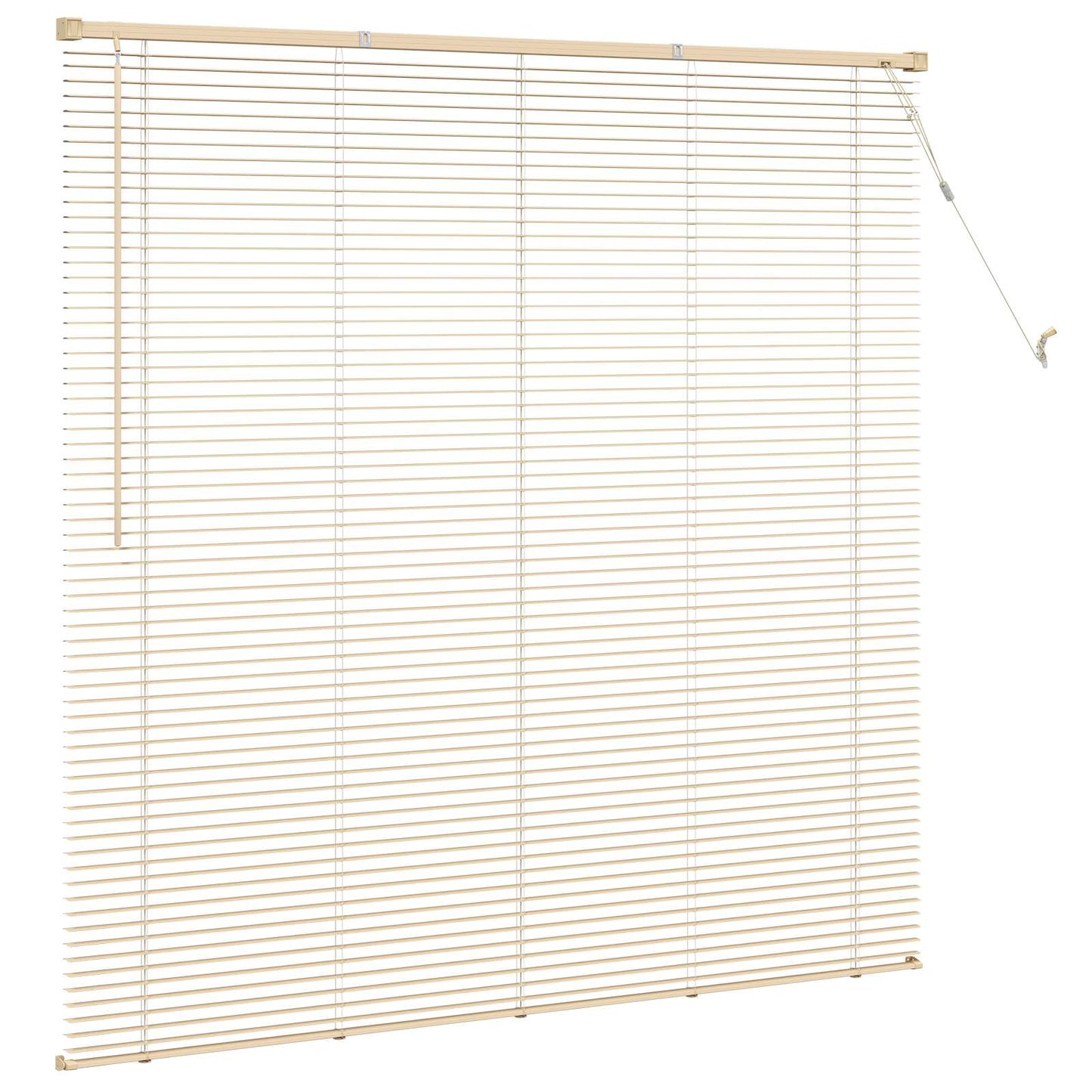 Persienner Lys Brun med Mønster 150 x 140 cm 25 mm PVC