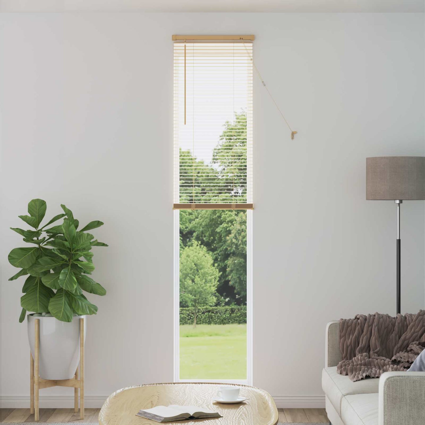 Persienner Lys Brun med Mønster 213 x 60 cm 25 mm PVC