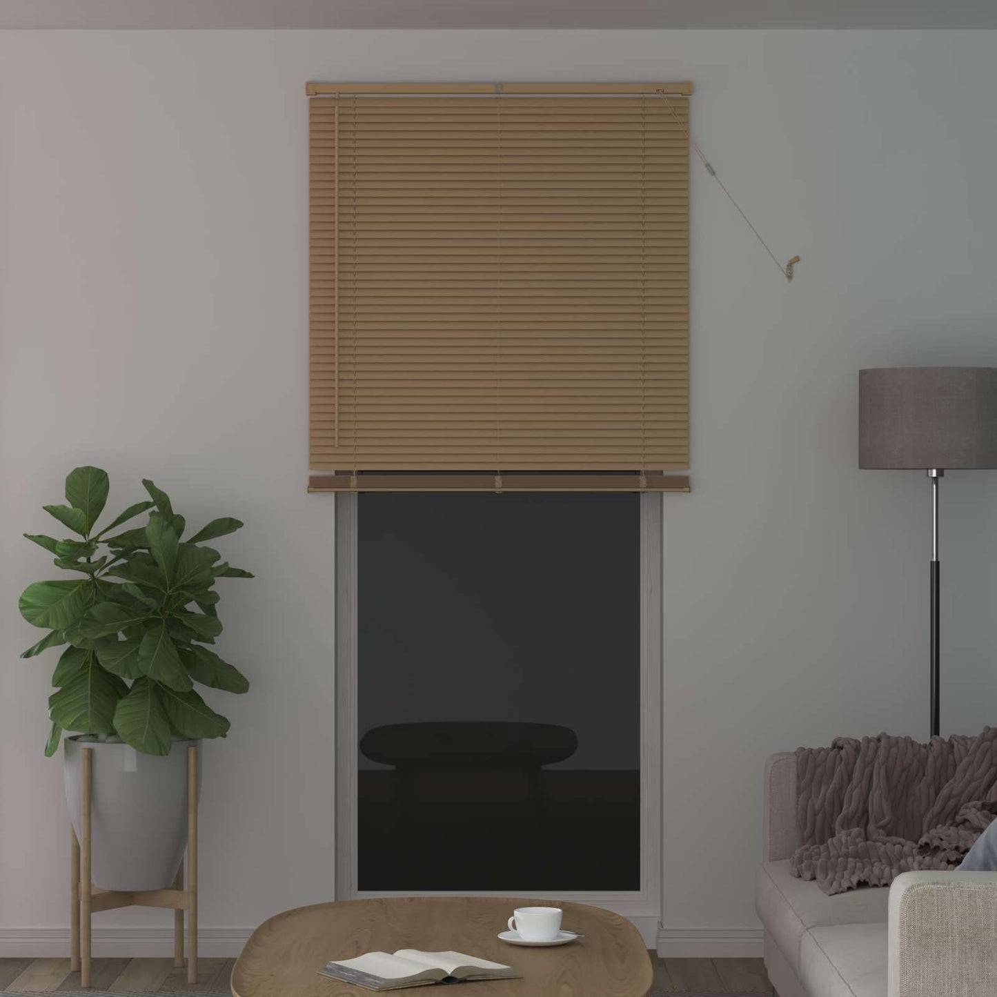 Persienner Lys Brun med Mønster 213 x 100 cm 25 mm PVC