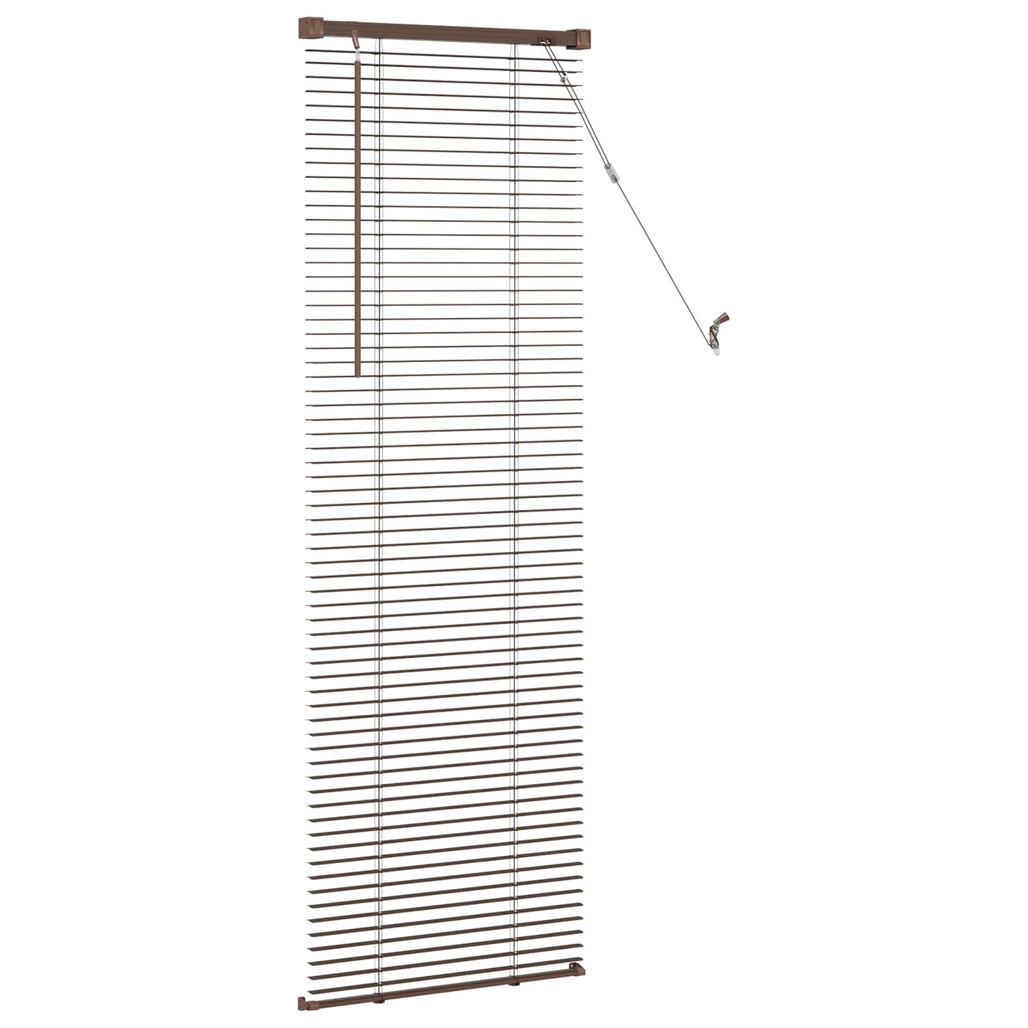 Persienner Mørk Brun med Mønster 150 x 50 cm 25 mm PVC