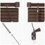 Persienner Mørk Brun med Mønster 150 x 90 cm 25 mm PVC
