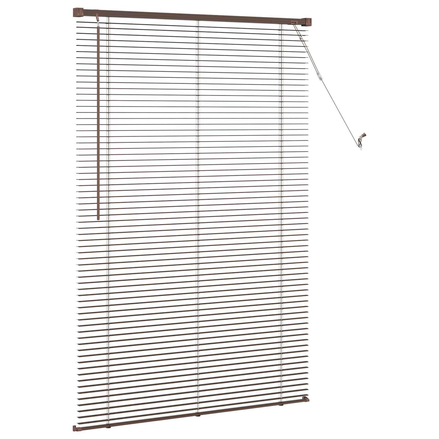 Persienner Mørk Brun med Mønster 150 x 90 cm 25 mm PVC