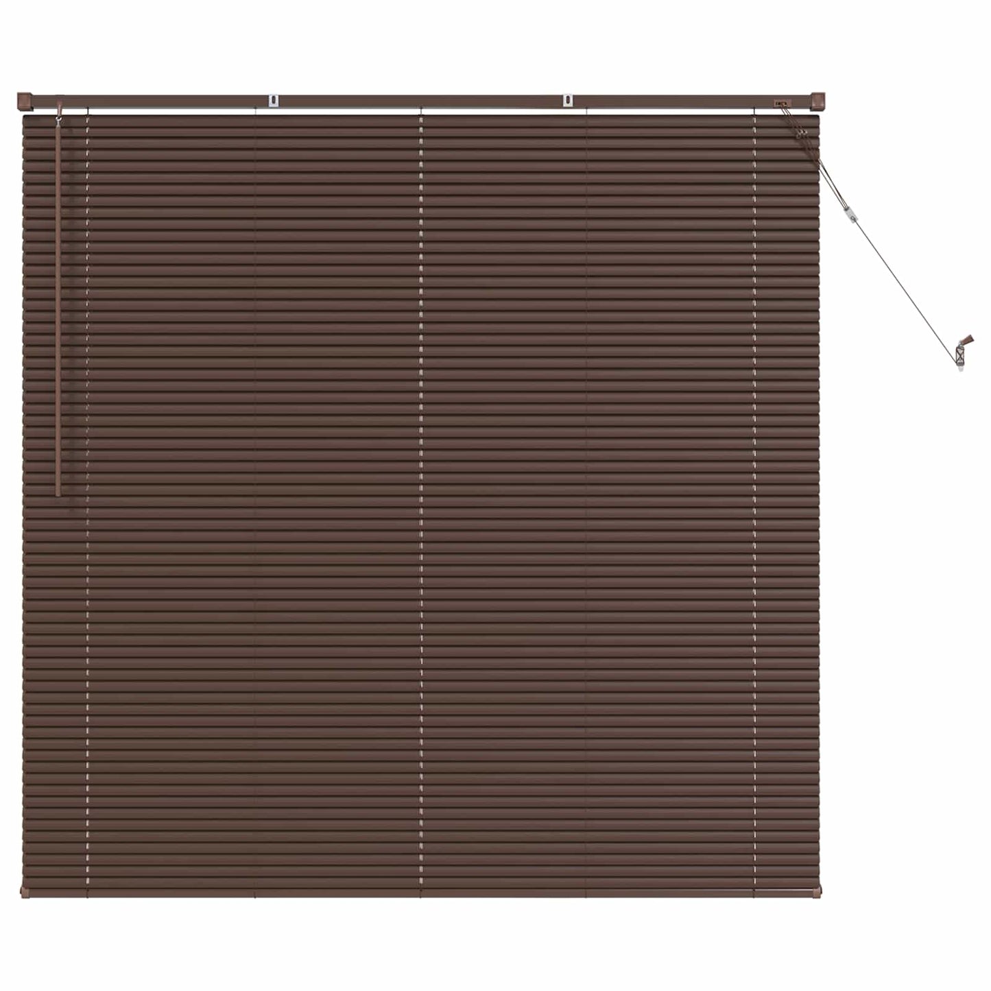 Persienner Mørk Brun med Mønster 150 x 130 cm 25 mm PVC