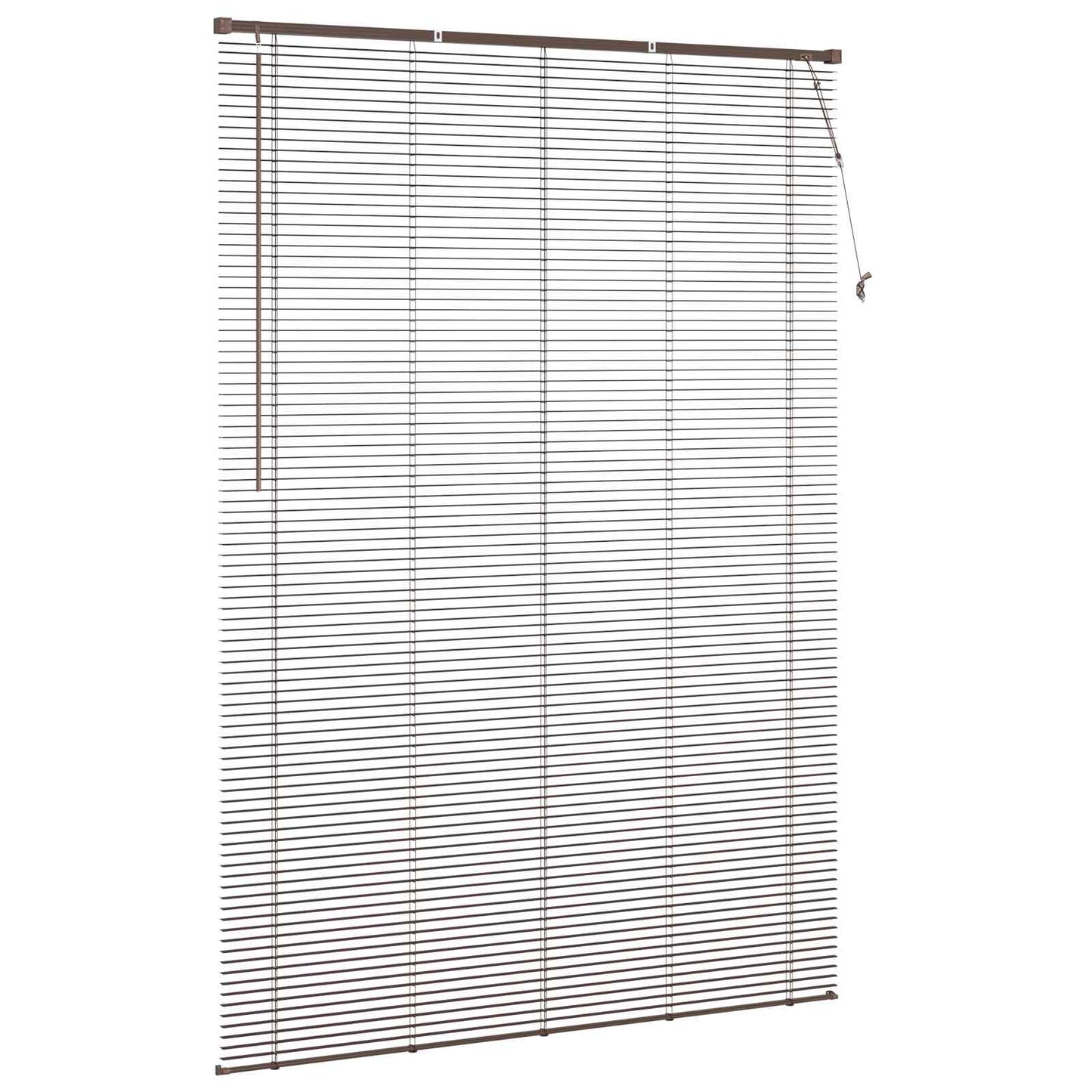 Persienner Mørk Brun med Mønster 213 x 140 cm 25 mm PVC