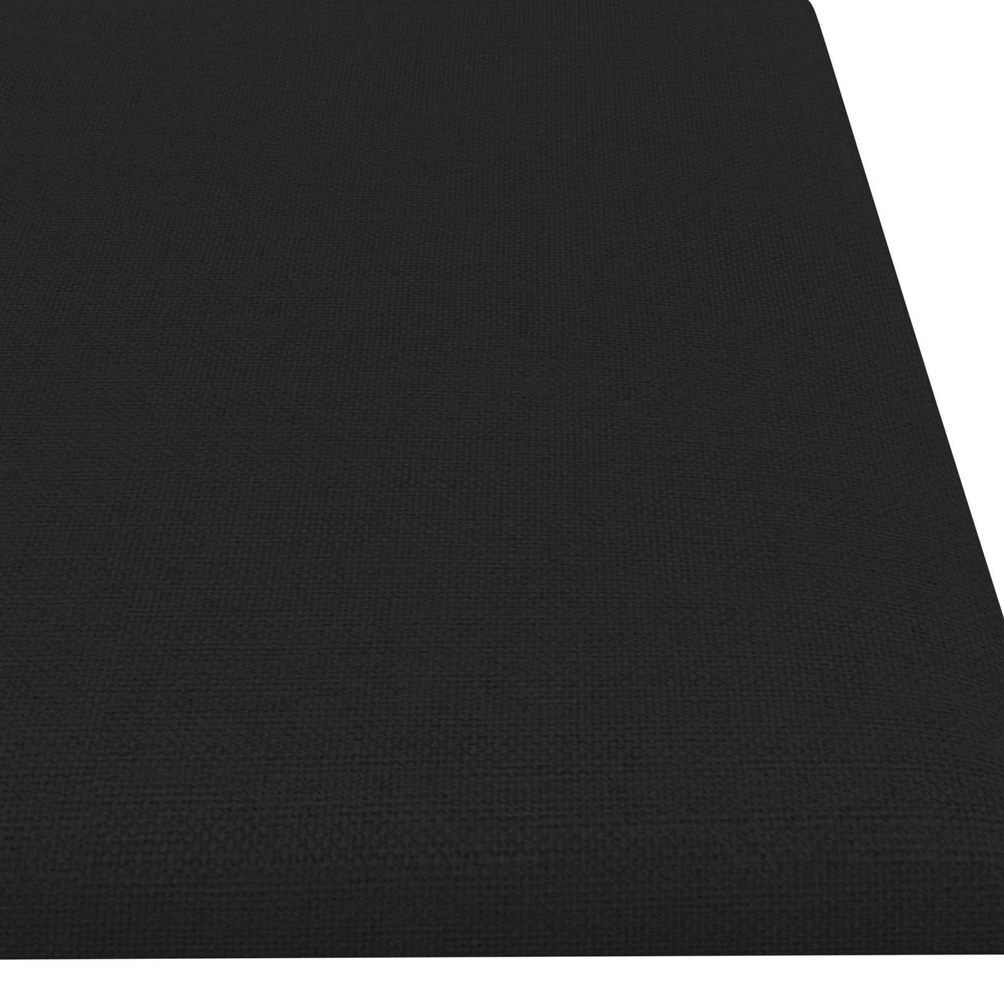 Væghovedgærde 12 pcs 60 x 15 cm Sort Stof