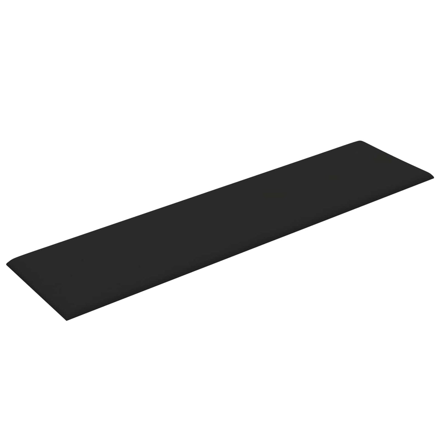 Væghovedgærde 12 pcs 60 x 15 cm Sort Stof