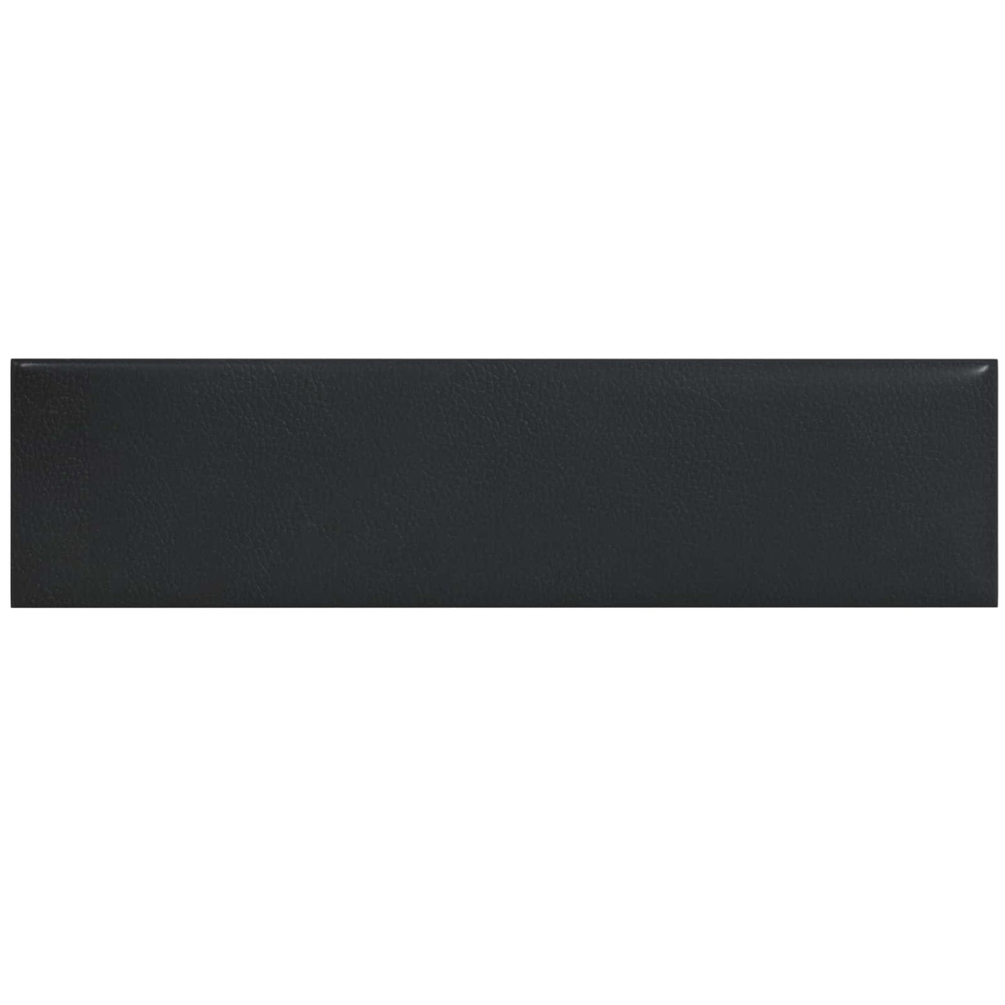 Væghovedgærde 12 pcs 60 x 15 cm Sort Stof