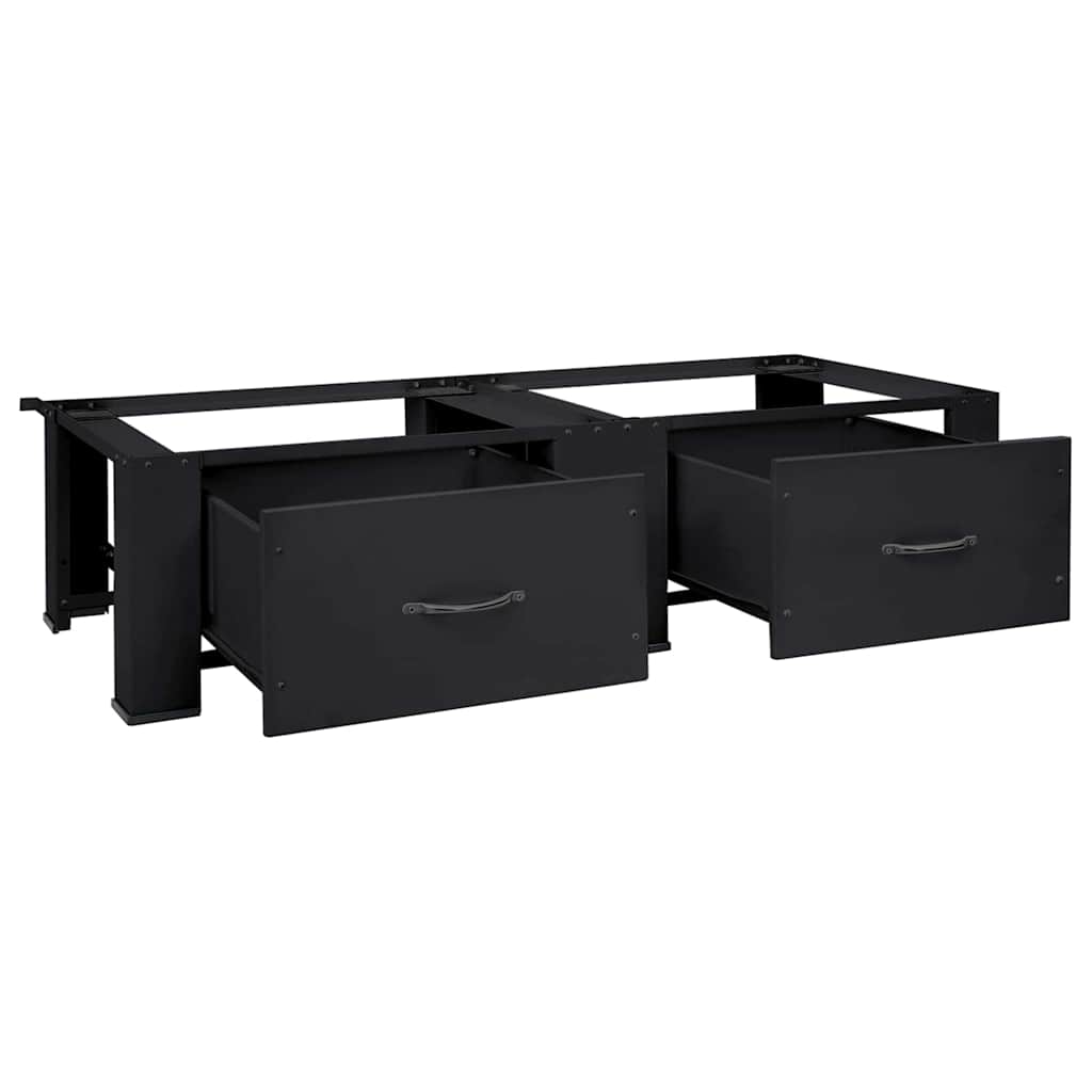 Vaskemaskine Pedestal 2 pcs Sort 127 x 54,5 x 32,5 cm Stål