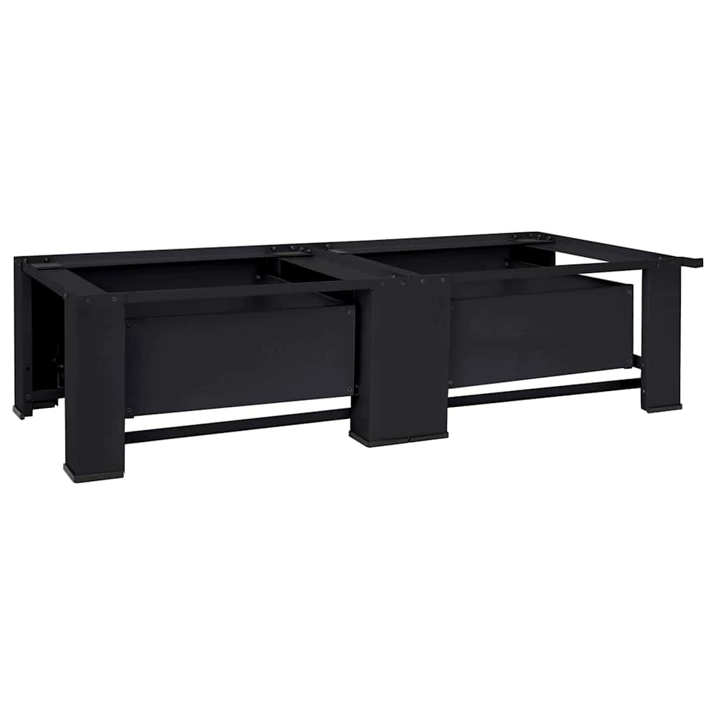 Vaskemaskine Pedestal 2 pcs Sort 127 x 54,5 x 32,5 cm Stål