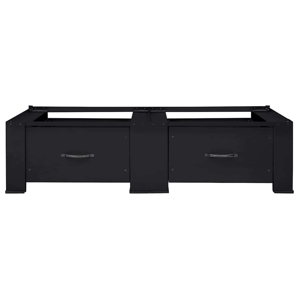 Vaskemaskine Pedestal 2 pcs Sort 127 x 54,5 x 32,5 cm Stål