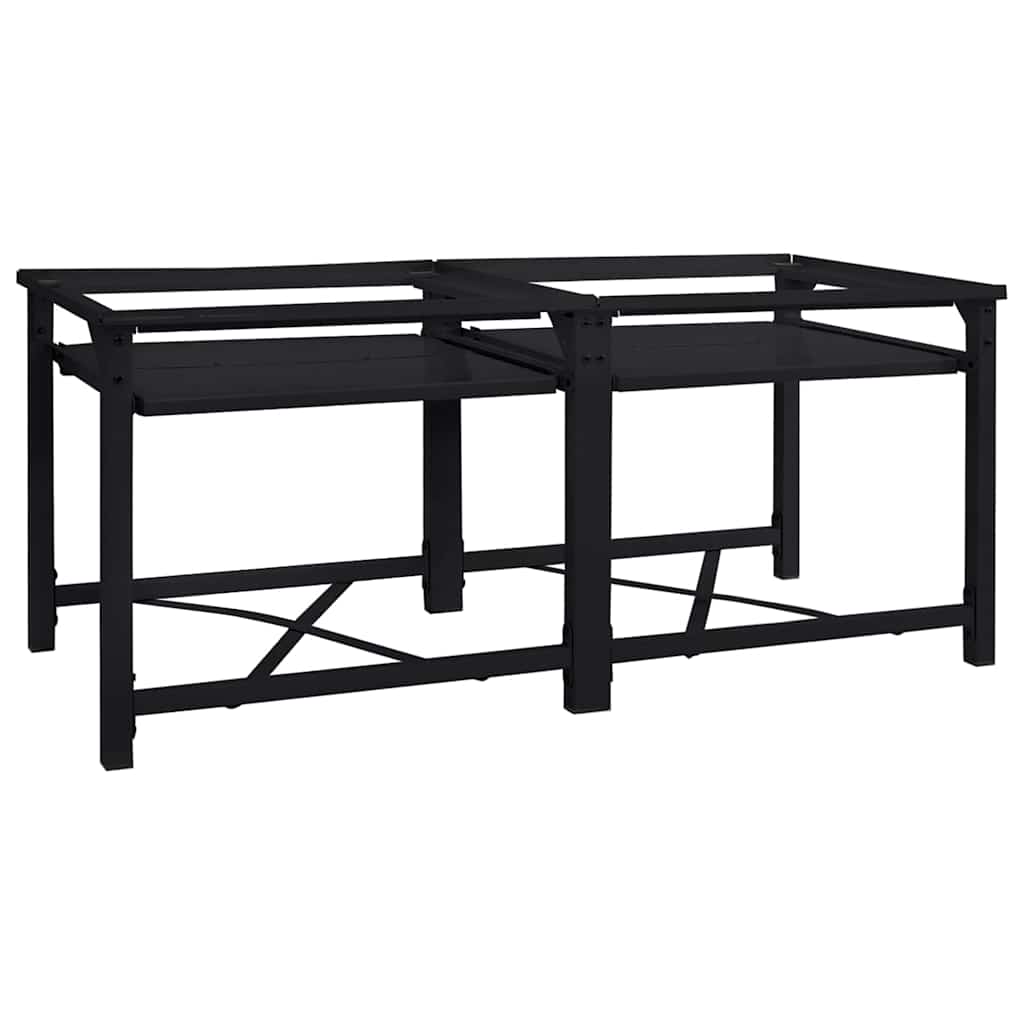 Vaskemaskine Pedestal 2 pcs Sort 120 x 56 x 52 cm Stål