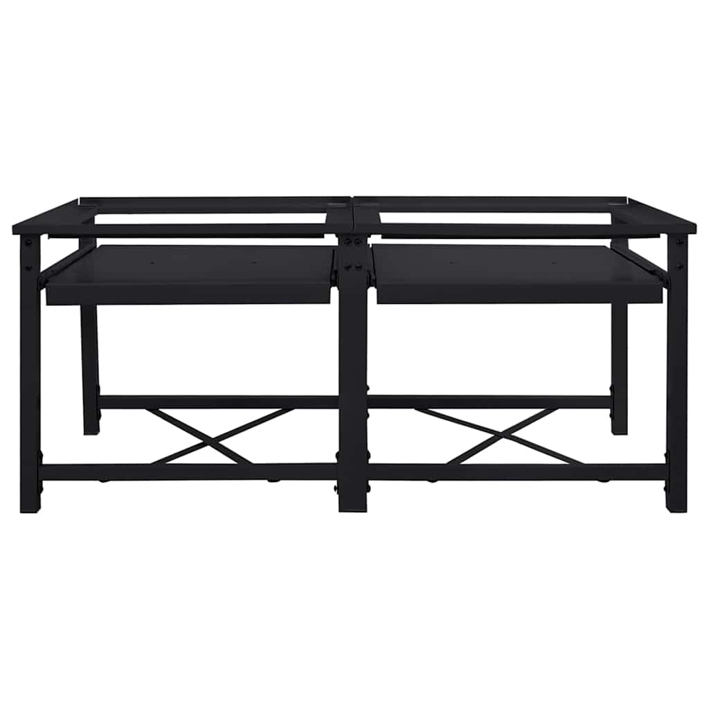 Vaskemaskine Pedestal 2 pcs Sort 120 x 56 x 52 cm Stål