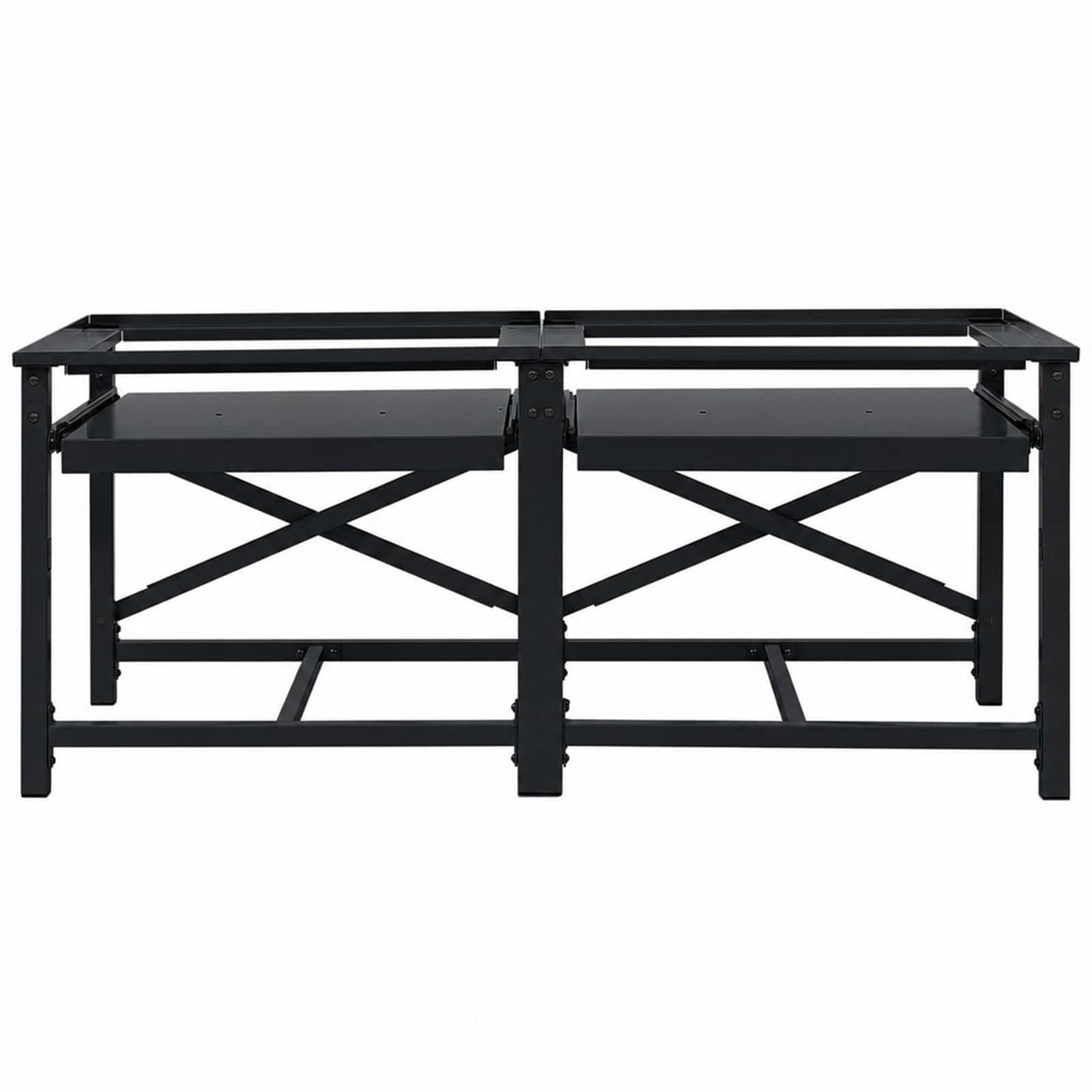 Vaskemaskine Pedestal 2 pcs Sort 120 x 56 x 52 cm Stål