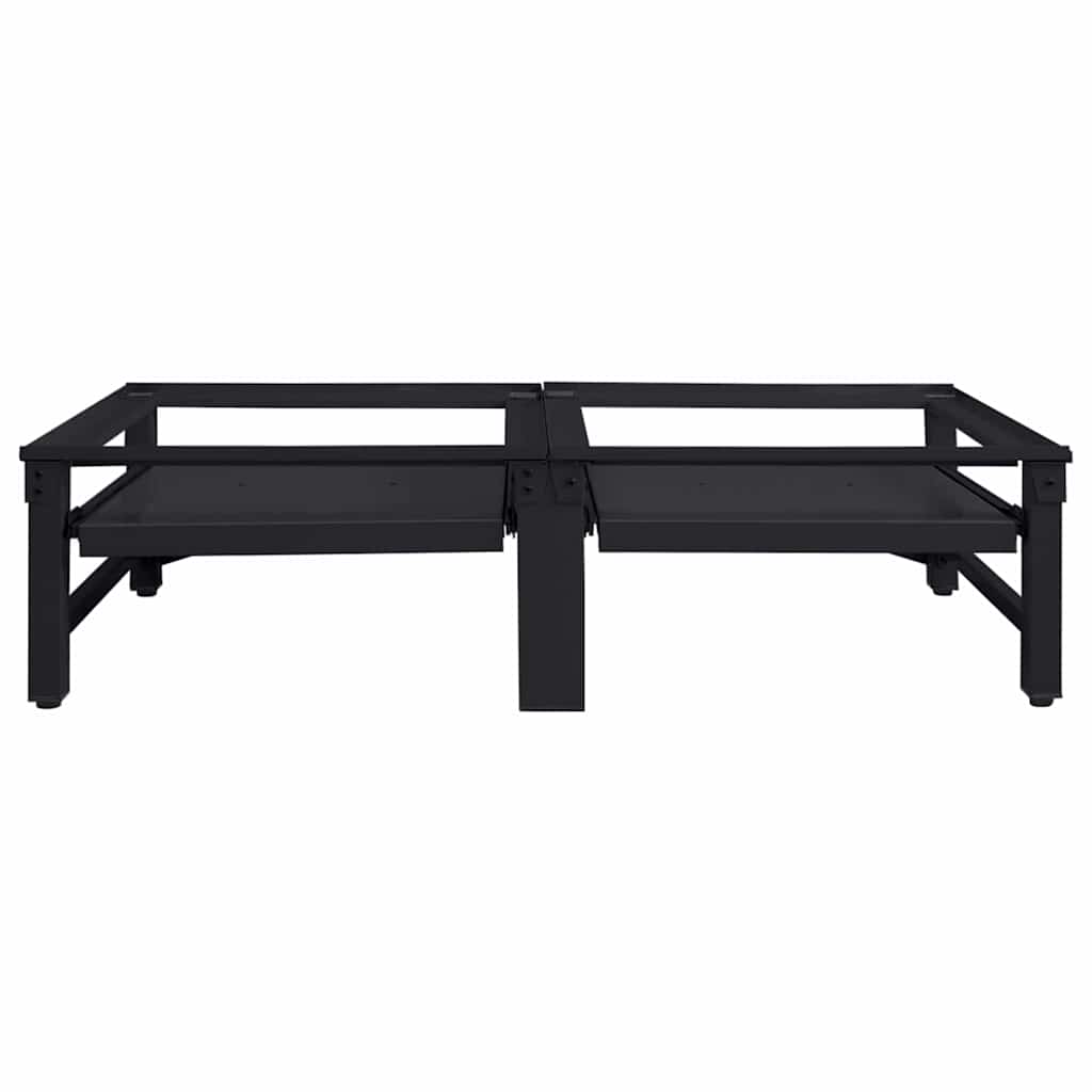 Vaskemaskine Pedestal 2 pcs Sort 124,5 x 61,5 x 32,5 cm Stål