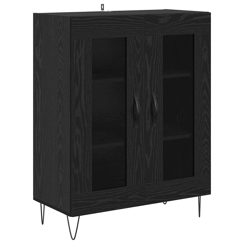 Sideboard Sort eg 69,5 x 34 x 90 cm Konstrueret træ