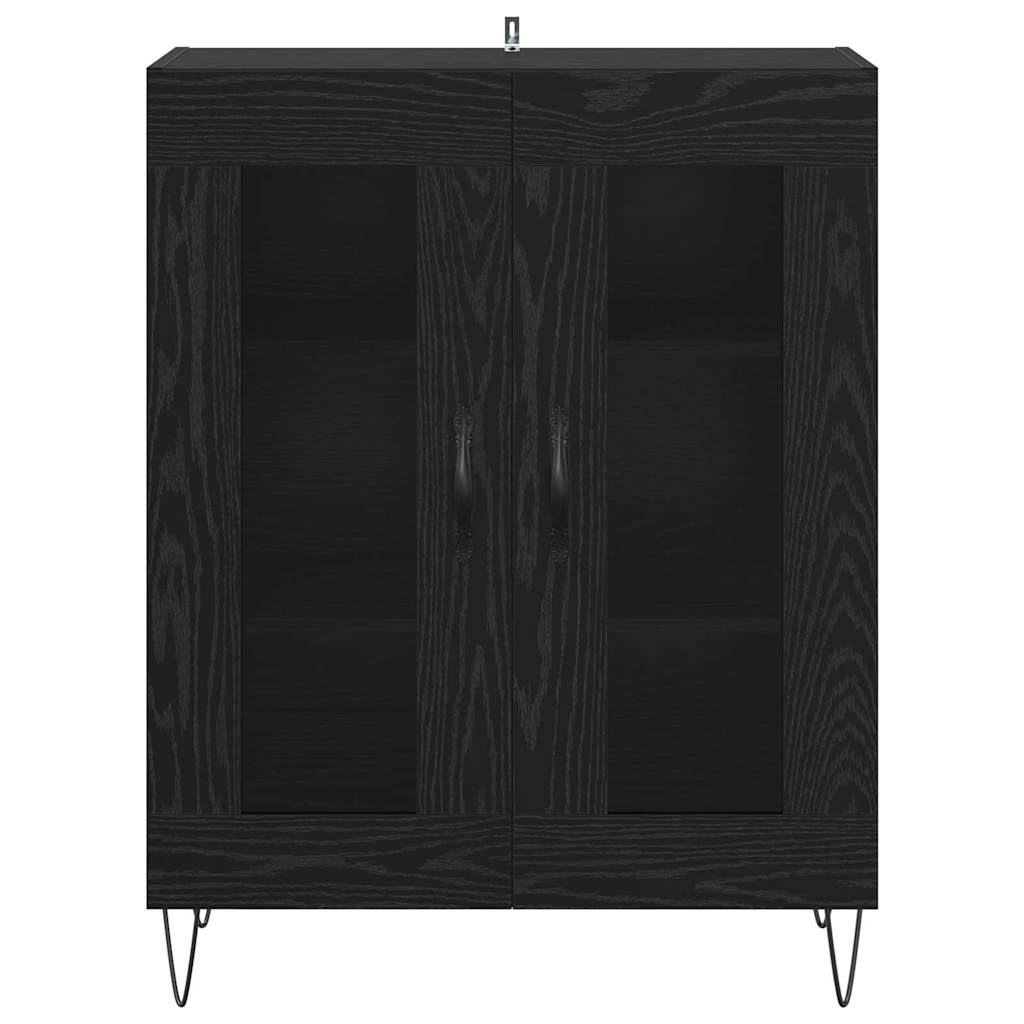 Sideboard Sort eg 69,5 x 34 x 90 cm Konstrueret træ