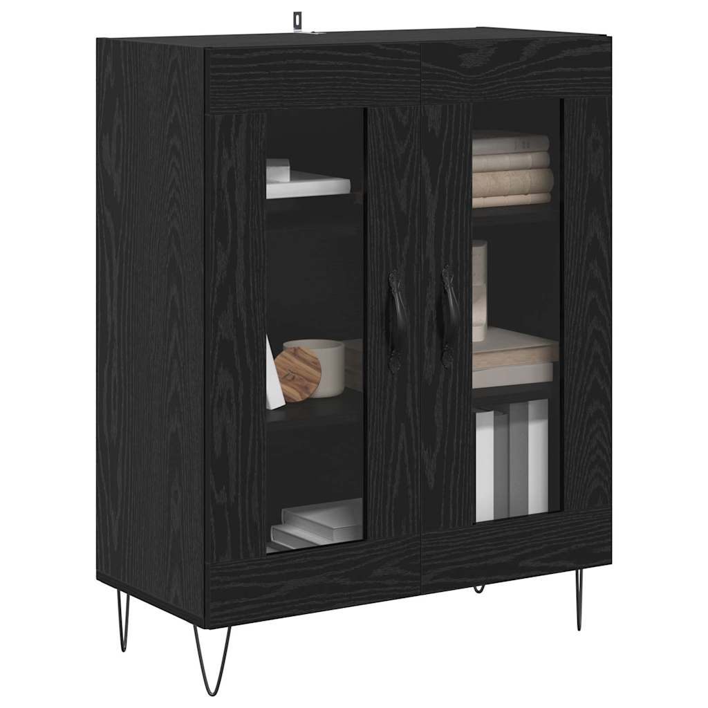 Sideboard Sort eg 69,5 x 34 x 90 cm Konstrueret træ