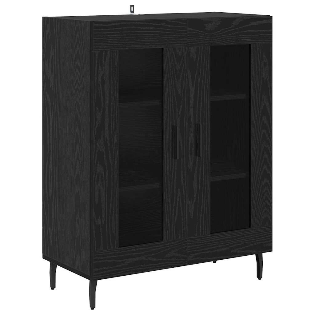 Sideboard Sort eg 69,5 x 34 x 90 cm Konstrueret træ