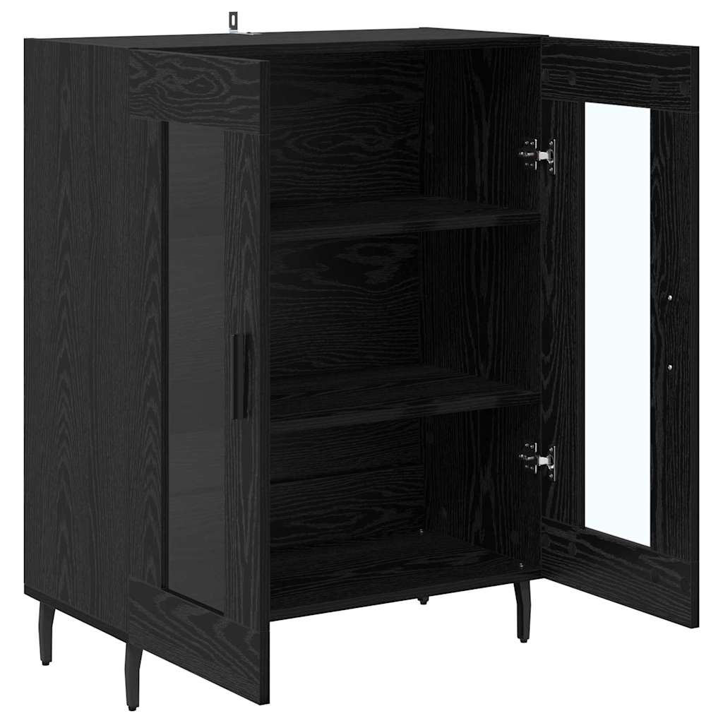 Sideboard Sort eg 69,5 x 34 x 90 cm Konstrueret træ