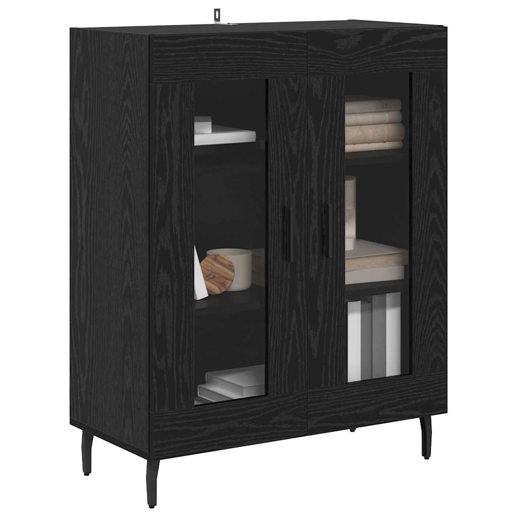 Sideboard Sort eg 69,5 x 34 x 90 cm Konstrueret træ