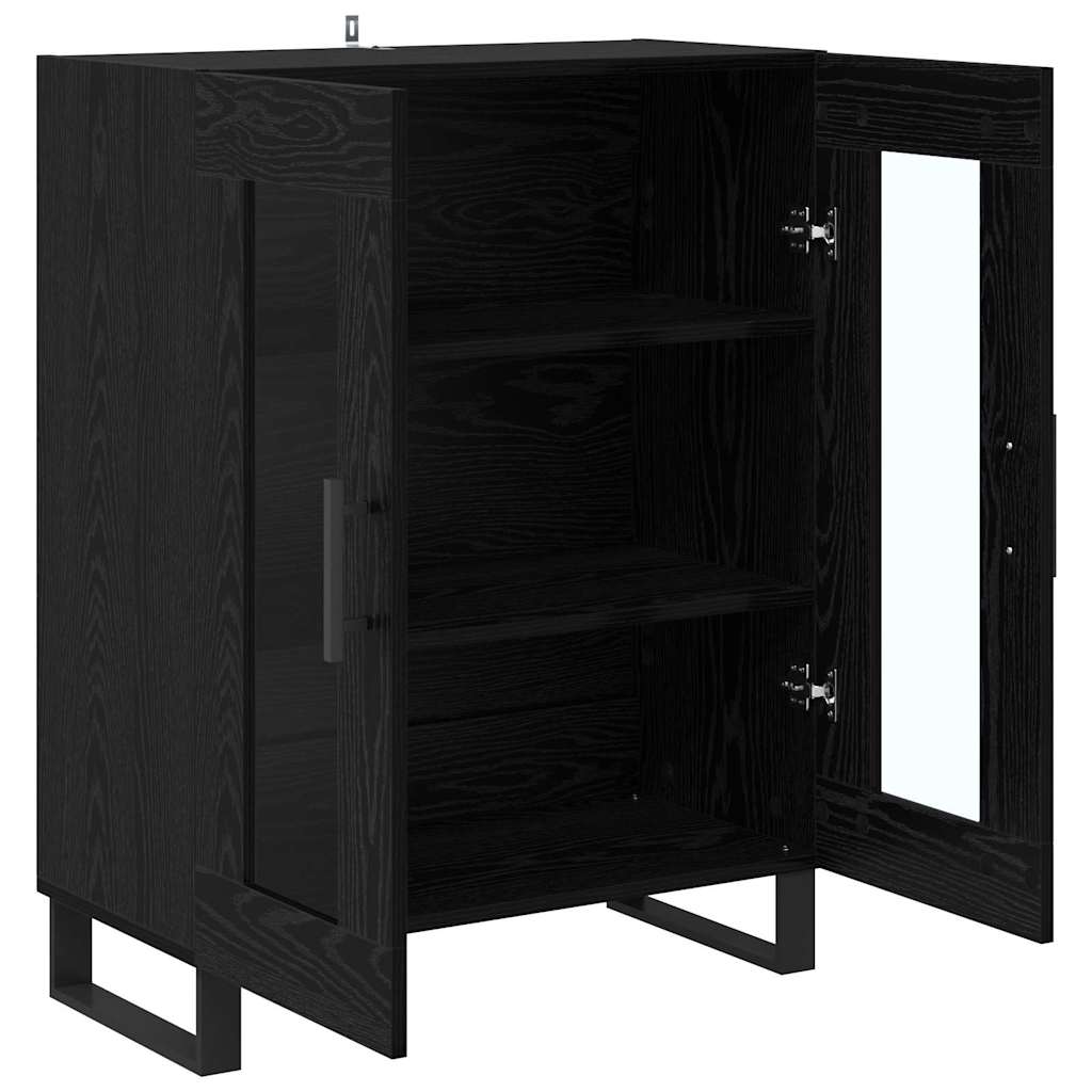 Sideboard Sort eg 69,5 x 34 x 90 cm Konstrueret træ