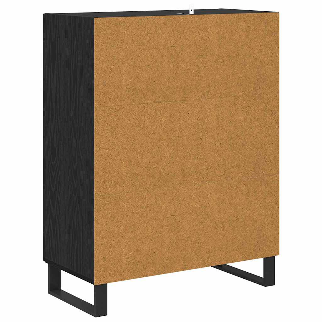 Sideboard Sort eg 69,5 x 34 x 90 cm Konstrueret træ