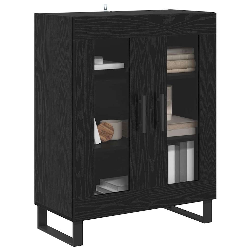 Sideboard Sort eg 69,5 x 34 x 90 cm Konstrueret træ