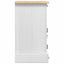 Sengebord Corona Hvid 35 x 32,5 x 58 cm Massiv fyrretræ