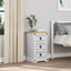 Sengebord Corona Hvid 35 x 32,5 x 58 cm Massiv fyrretræ