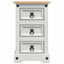 Sengebord Corona Hvid 35 x 32,5 x 58 cm Massiv fyrretræ