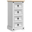Sengebord Corona Hvid 35 x 32,5 x 74 cm Massiv fyrretræ