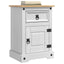 Sengebord Corona Hvid 45 x 35 x 64 cm Massiv fyrretræ