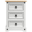 Sengebord Corona Hvid 45 x 35 x 64 cm Massiv fyrretræ