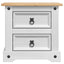 Sengebord Corona Hvid 53 x 39 x 47 cm Massiv fyrretræ