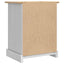 Sengebord Corona Hvid 53 x 39 x 66 cm Massiv fyrretræ