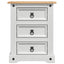 Sengebord Corona Hvid 53 x 39 x 66 cm Massiv fyrretræ