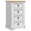 Sengebord Corona Hvid 53 x 39 x 84 cm Massiv fyrretræ