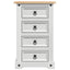 Sengebord Corona Hvid 53 x 39 x 84 cm Massiv fyrretræ