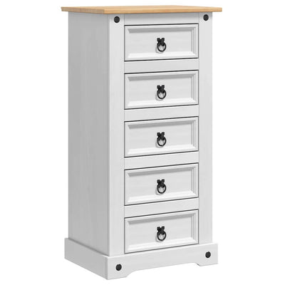Sengebord Corona Hvid 53 x 39 x 103 cm Massiv fyrretræ
