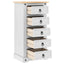 Sengebord Corona Hvid 53 x 39 x 103 cm Massiv fyrretræ