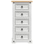 Sengebord Corona Hvid 53 x 39 x 103 cm Massiv fyrretræ