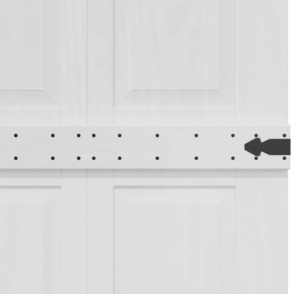 Ladedør CORONA 70 x 210 cm Massivt fyrretræ Hvid