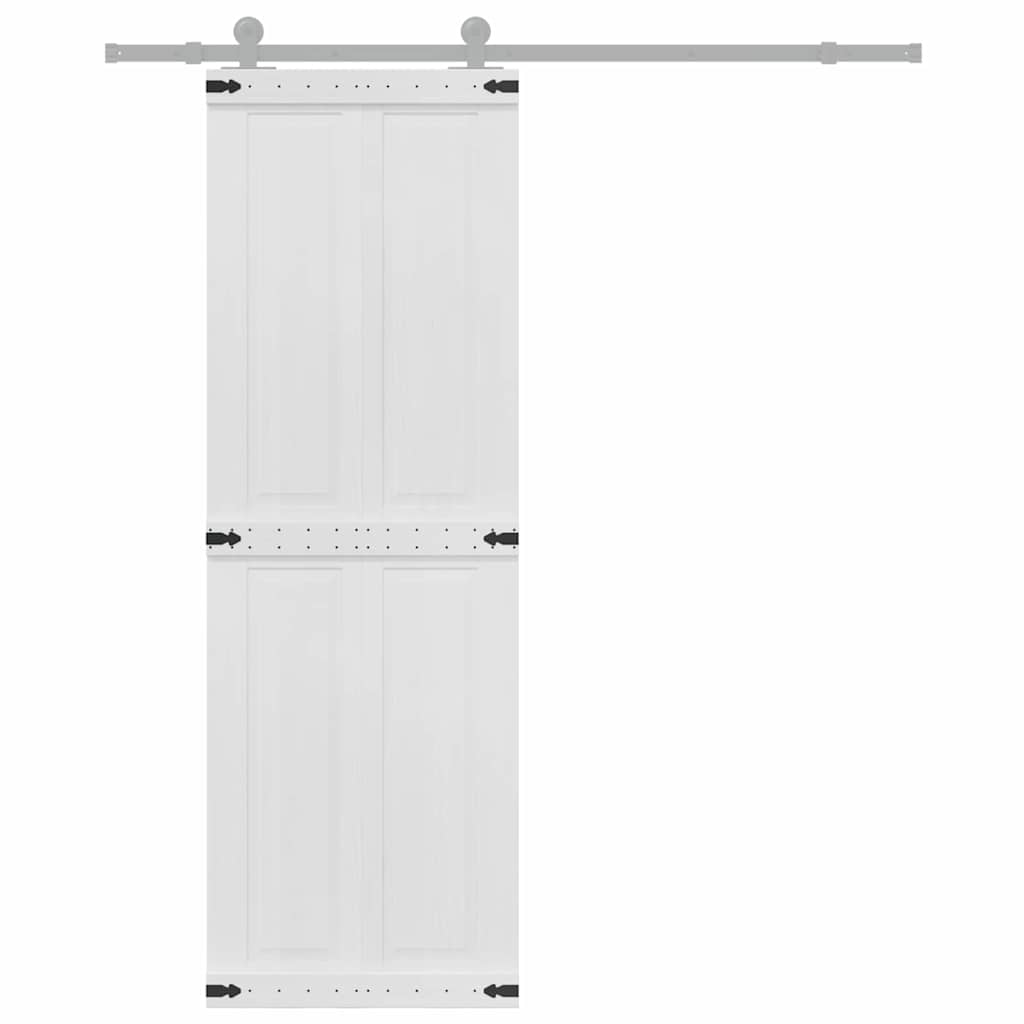 Ladedør CORONA 70 x 210 cm Massivt fyrretræ Hvid