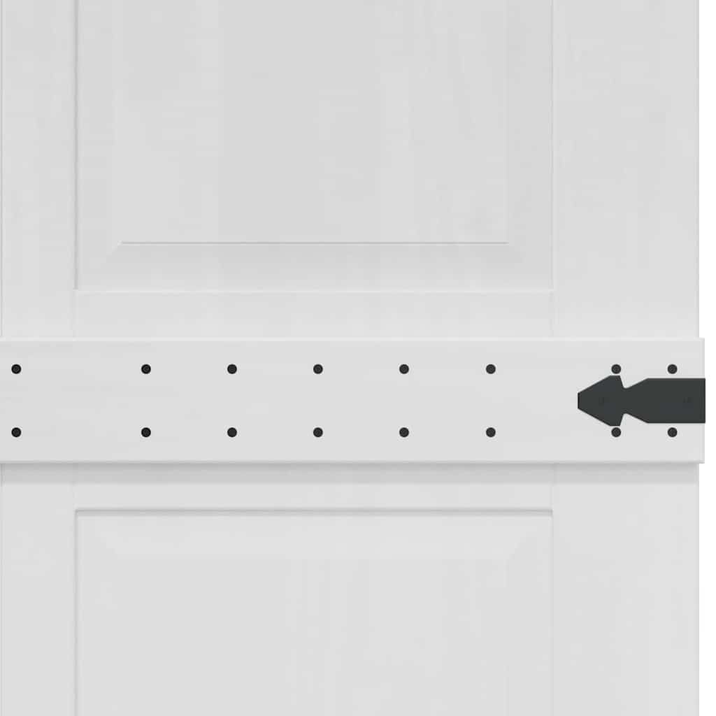 Ladedør CORONA 80 x 210 cm Massivt fyrretræ Hvid
