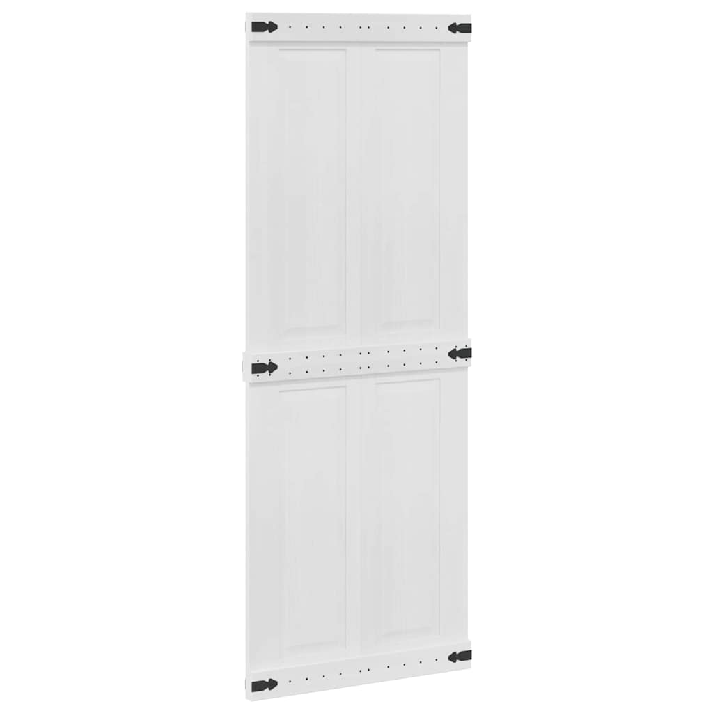 Ladedør CORONA 80 x 210 cm Massivt fyrretræ Hvid