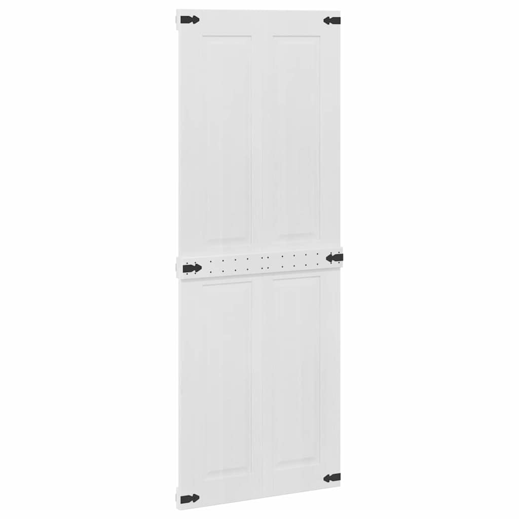 Ladedør CORONA 80 x 210 cm Massivt fyrretræ Hvid