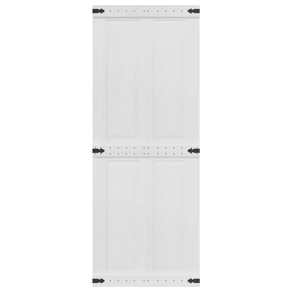 Ladedør CORONA 80 x 210 cm Massivt fyrretræ Hvid