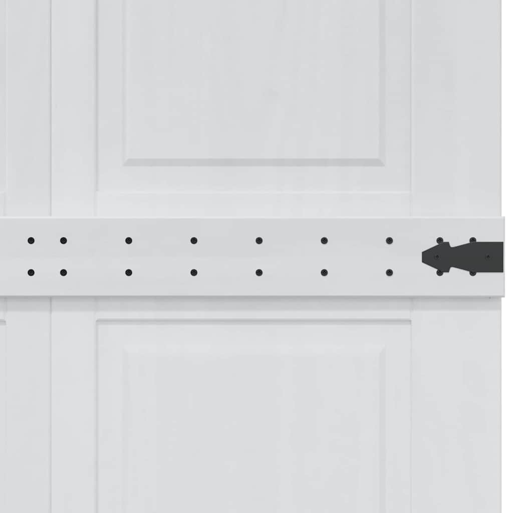 Ladedør CORONA 90 x 210 cm Massivt fyrretræ Hvid