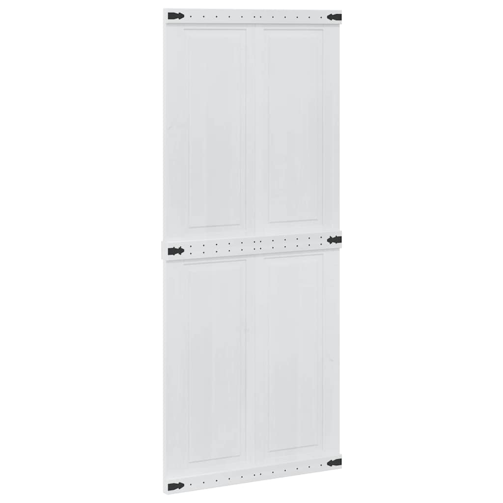 Ladedør CORONA 90 x 210 cm Massivt fyrretræ Hvid