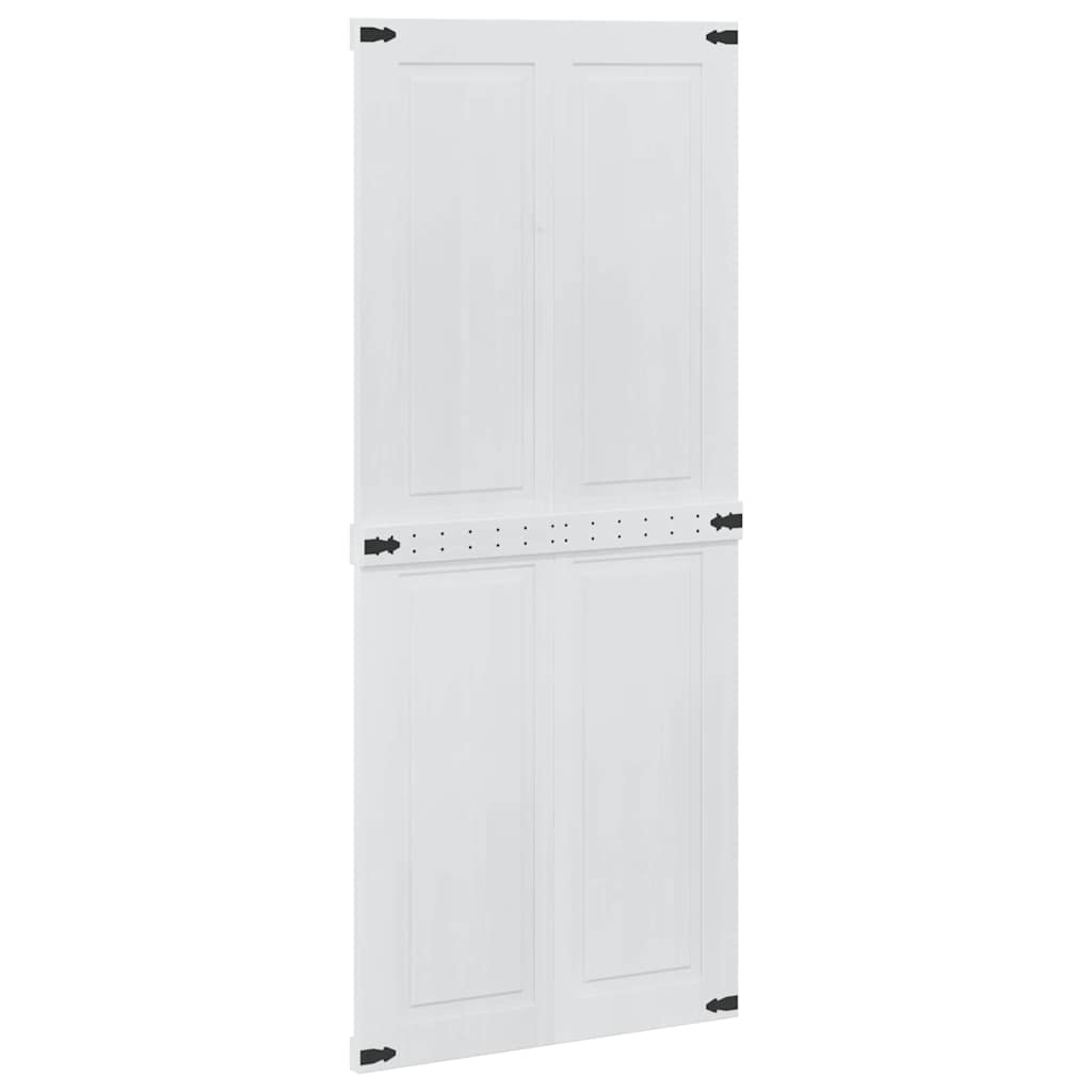 Ladedør CORONA 90 x 210 cm Massivt fyrretræ Hvid